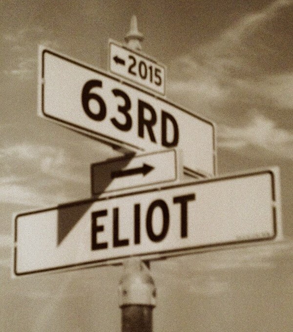 Stylized graphic of 63rd & Eliot, reflecting Susan Collins and her creation of partnerships.